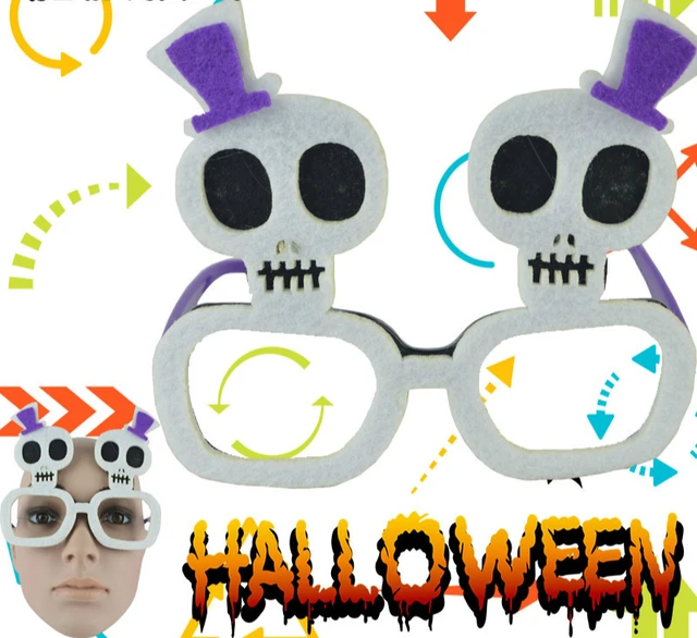 3pcs/pack Halloween Style Glasses Cute Witch Pumpkin Skull Spectacle