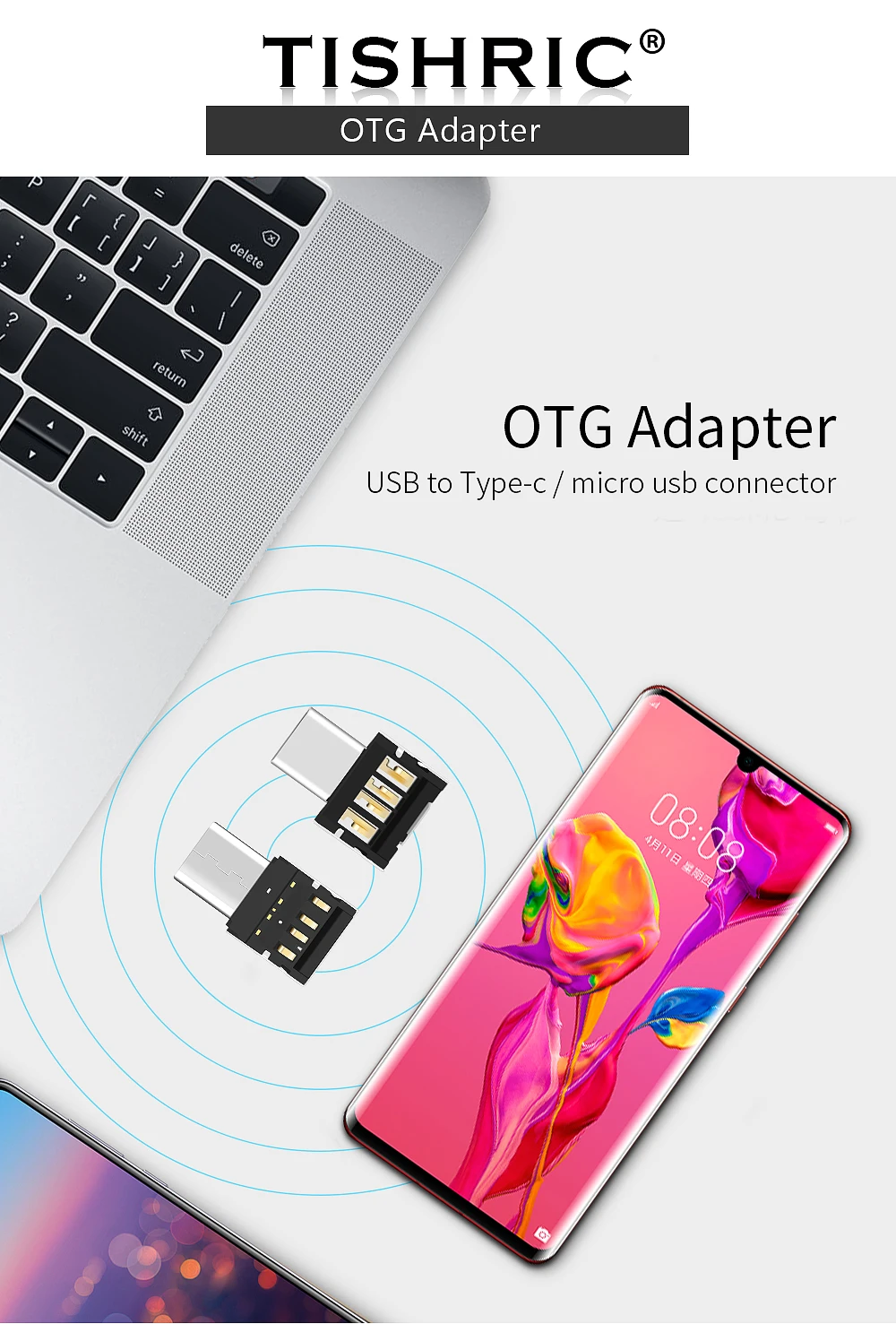 TISHRIC OTG Micro USB OTG type-C адаптер usb type C USB 3,0 конвертер данных для зарядки OTG кабель для клавиатуры мышь USB диск флэш