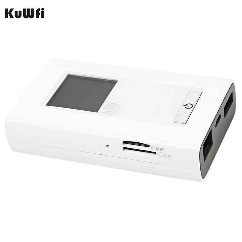 USA/CA/Mexico Area Car Wireless Modem 4G LTE Router 5200Mah Power Bank Portable Travel Route With Two SIM Card Slot RJ45 Port