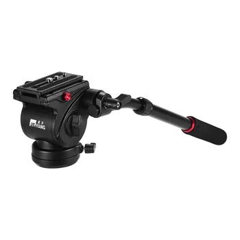 

JIEYANG Fluid Video camera Hydraulic Damping Tripod Head for Canon/Nikon/Sony DSLR ILDC Camera with Monopod Slider accessories