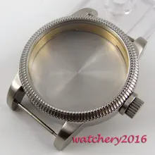 46 мм нержавеющая сталь Серебристый футляр для часов для движения eta 6497 6498