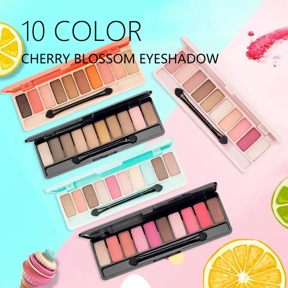 

10Colors Eyeshadow Palette Matte EyeShadow Nude Palette Glitter Eye Shadow MakeUp Pallete Matt Powder Cosmetics