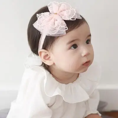 Детские повязки на голову в Корейском стиле для девочек; головная повязка для новорожденных; повязка для волос с цветами; банты для волос; Детские фотографические аксессуары для волос - Цвет: 5