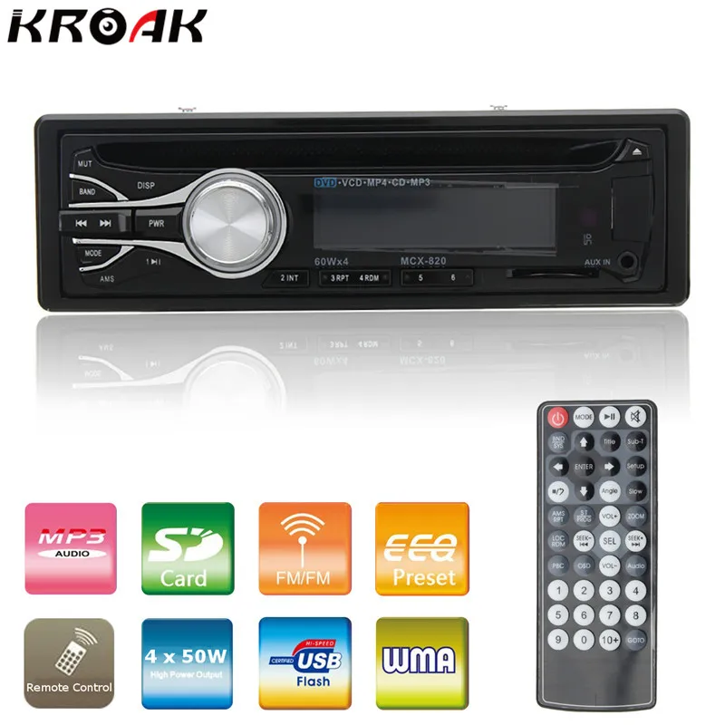 

Single Din Car Stereo Audio 12V Bluetooth V2.0 In-dash FM Receiver Aux Input Receiver USB MP3 Car Radio CD DVD Player