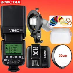 Godox v860ii-n 2.4 г HSS 1/8000 S I-TTL литий-ионный Батарея Камера flash + x1t-n триггера + bowens Кронштейн для цифровых зеркальных фотокамер Nikon Камера