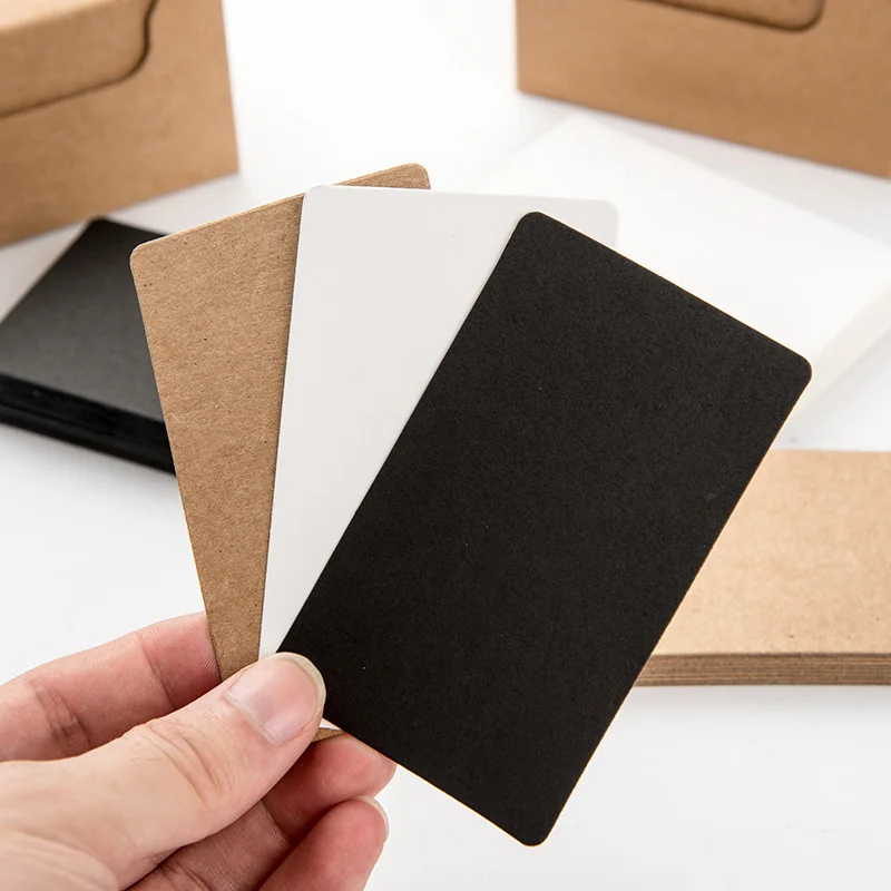 20 шт./лот милый черный белый Tarjetas крафт-бумага карты memo pad блокноты карта креативные канцелярские школьные принадлежности подарочная карта - изображение