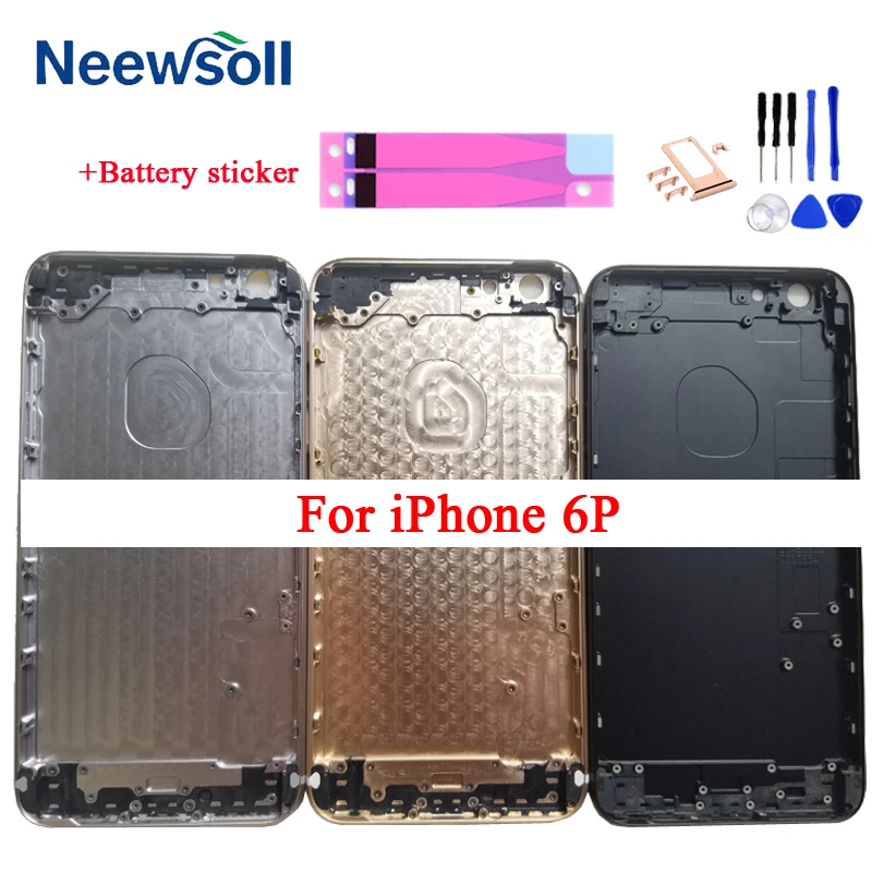 

New Back Housing for iPhone 6Plus 6SPlus Battery Cover Housing Case Middle Chassis Body with IMEI Replacement repair parts