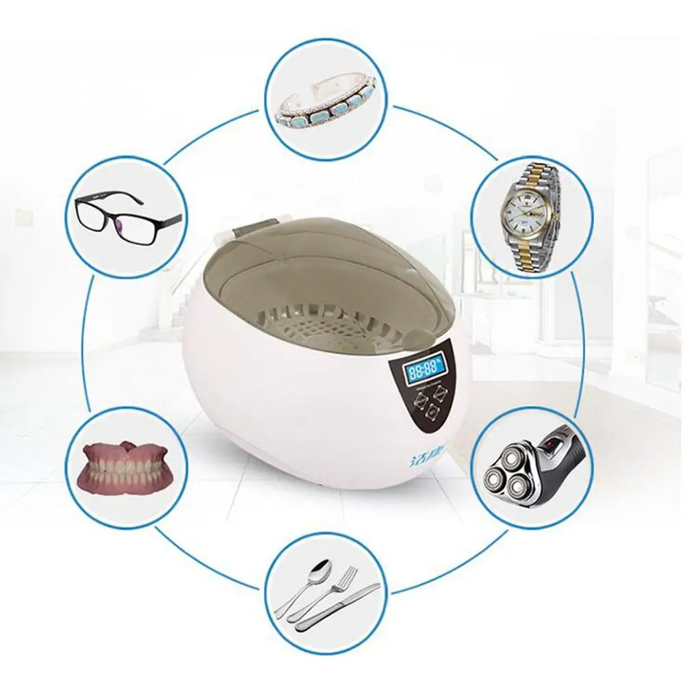  MISSKY 750ML Mini Ultrasonic Cleaner Jewelry Glasses Circuit Board Cleaning Machine Intelligent Con