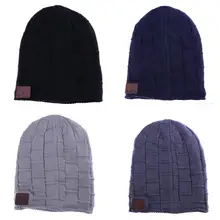 New Soft Winter Warm Hat Smart Cap Wireless Bluetooth Headset Headphone Speaker Mic Bluetooth Hat Four color Gift for Christmas