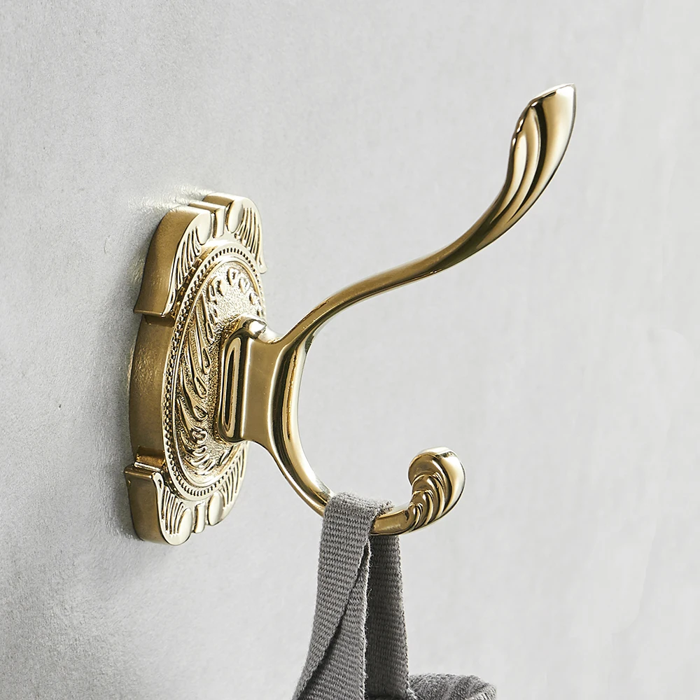 New Design Robe Hook,Clothes Hook,Solid Brass Construction With GoldenSilverAntique Bronze Finish Bath Accessory (7)
