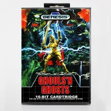 Ghouls’n Ghosts (Daimakaimura) 16 bit MD card with Retail box for Sega MegaDrive Video Game console system