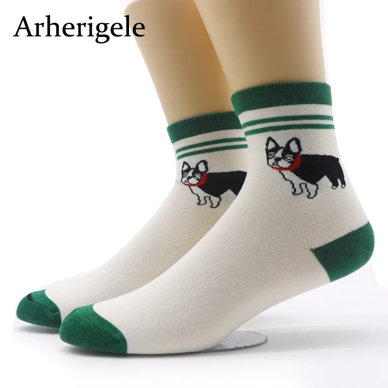 Arherigele Cartoon Animal Cute Dog Socks Women Short Socks Long Cotton Blend Funny Socks for Ladies Girls Calcetines Mujer Arherigele Cartoon Animal Cute Dog Socks Women Short Socks Long Cotton Blend Funny Socks for Ladies Girls Calcetines Mujer