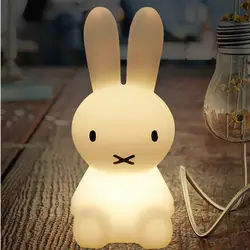 28 см милые животные мультфильм светодио дный кролик светодиодный ночник дети ребенок Рождественский подарок спальня украшения дома