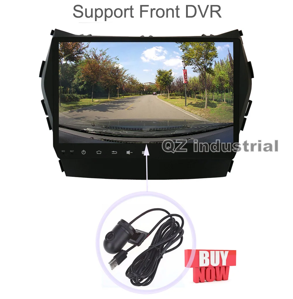 Clearance QZ industrial HD 9inch Android 8.1 T3 for Hyundai IX45 Car DVD Multimedia player with Radio Navigation BT GPS 3G 4G WIFI RDS Map 17