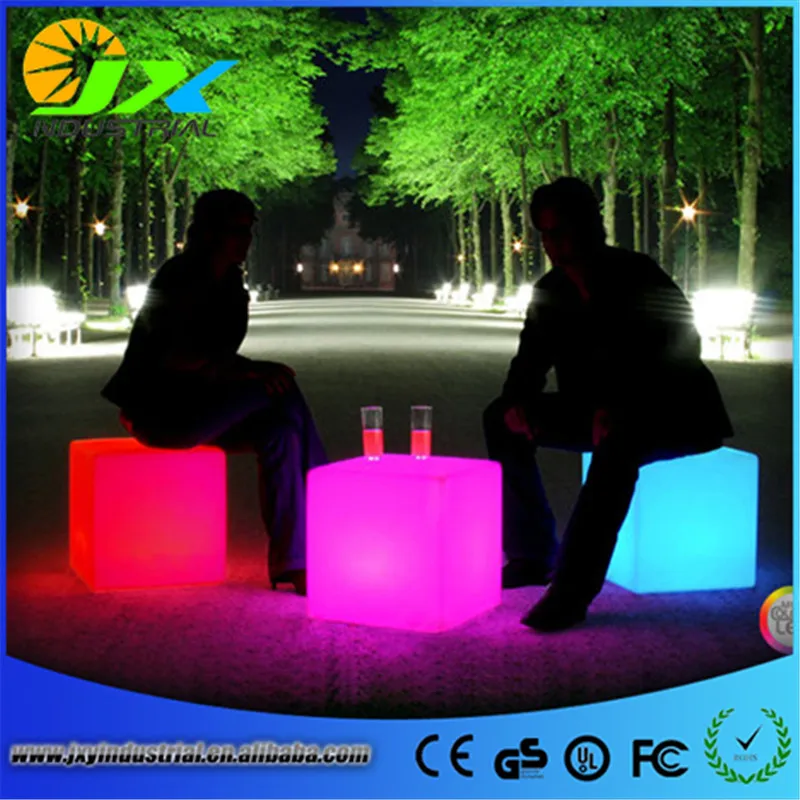 

Magic led illuminated furniture! waterproof outdoor 30*30*30CM led cube chair ,bar stools,wedding,party decoration lighting