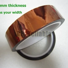 1x 16 мм* 33 м* 0,06 мм Полиимид высокой температуры. Устойчивая изоляционная пленка лента для ремонта телефона PCB маска, светодиодный DIY