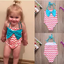 Новинка, цельные костюмы с большим бантом для маленьких девочек Милая Одежда для маленьких девочек, купальники
