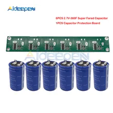 Сверх яркий конденсатор 2,7 V 360F 35*62mm высокочастотный низкий ESR плоские ноги 2.7V360F одиночный супер конденсатор с защитной панелью