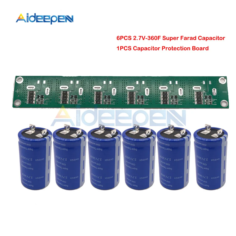 Сверх яркий конденсатор 2 7 V 360F 35*62mm высокочастотный низкий ESR плоские ноги 2.7V360F