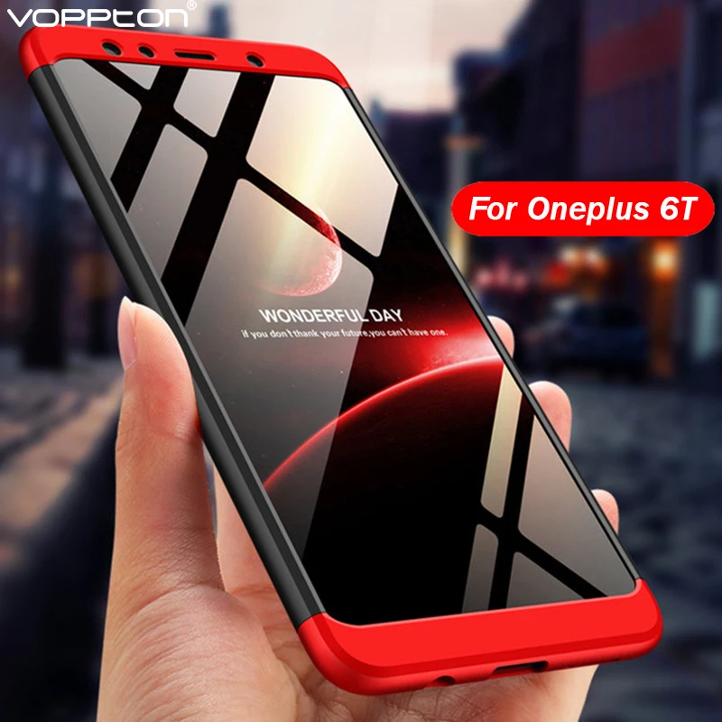 Для Oneplus 7 Pro 6 T чехол 360 полная защита 3 в 1 Ультра тонкая матовая жесткая задняя