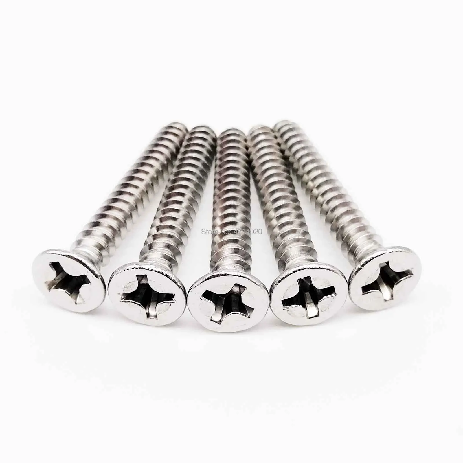 50pcs M1 M1.2 M1.4 M1.7 M2 M2.6 M3 M3.5 M4 Mini 304 stainless steel Cross Phillips Flat Countersunk Head Self-tapping Wood Screw