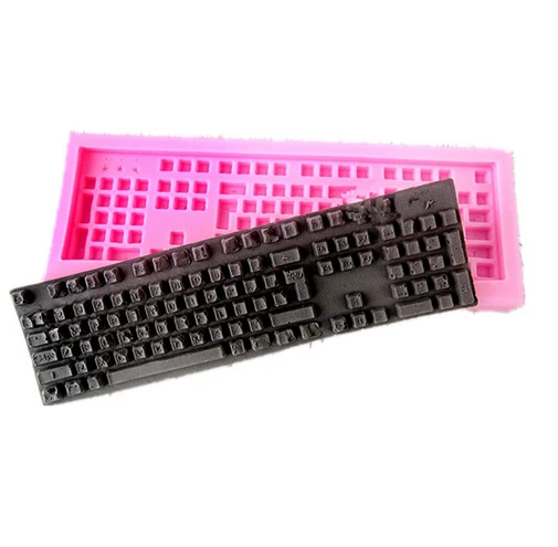 3D Silicone Mold Mini Keyboard Shape Chocolate Fondant Cake Mould Baking |