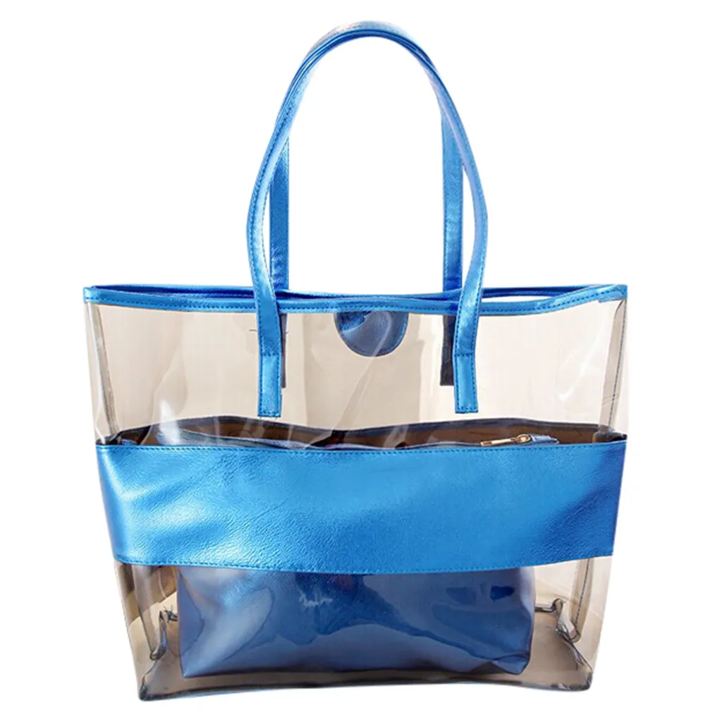 

2 piece/ Set Mother Package Large Capacity Transparent Beach Acrylic Transparent Beach Bag Tide Female Bag