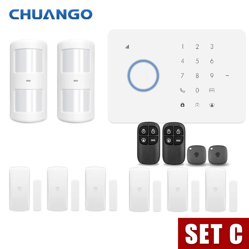 Wireless Home GSM Security font b Alarm b font System Kit APP Control With Smart Motion