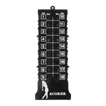 

NEW 18 Hole Golf Stroke Putt Score Card Counter Golf Score Indicator with Key Chain Environmental Golf Score Counter Black