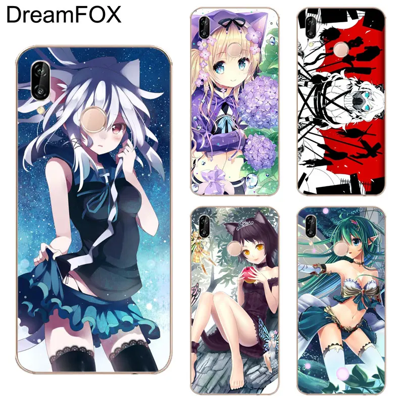 DREAMFOX K041 кошка девушка Nekomimi Книги по искусству Аниме Мягкие TPU силиконовый чехол