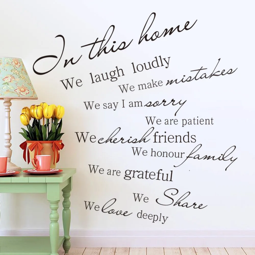 In Diesem Haus Wir Liebe Tief Zitate Familie Wandaufkleber Kunst ... In Diesem Haus Wir Liebe Tief Zitate Familie Wandaufkleber Kunst ...