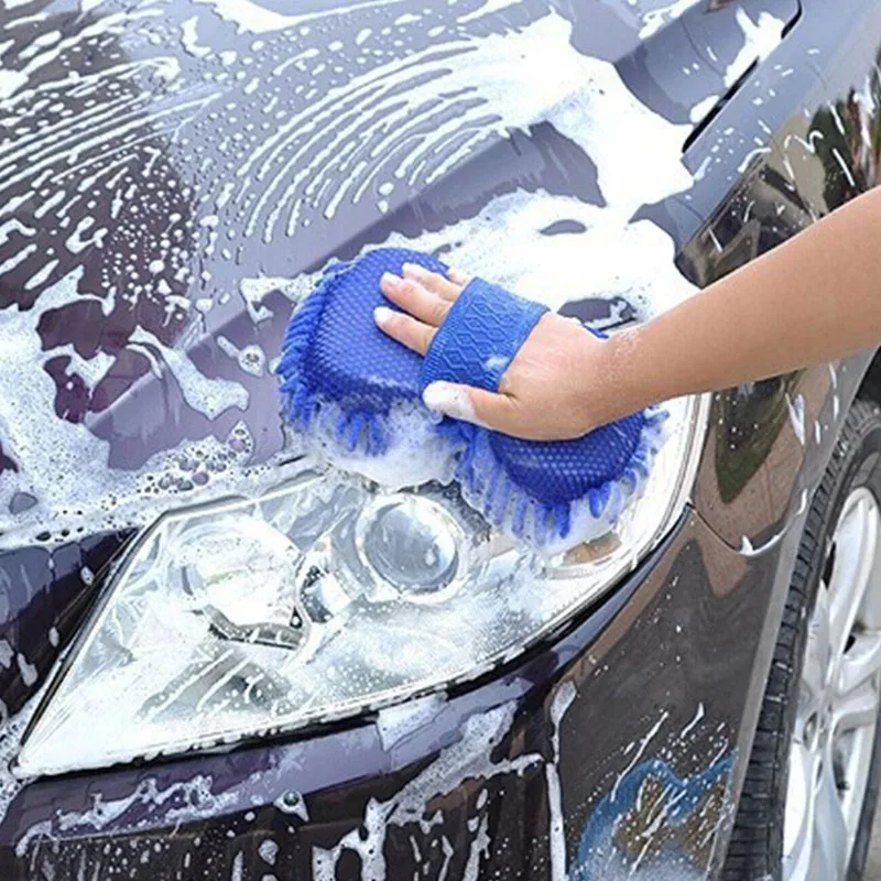 

1PCS Dark Blue Auto Royalblue Soft Ultrafine Fiber Car Chenille Anthozoan Washable Handy Car Cleaning Tools