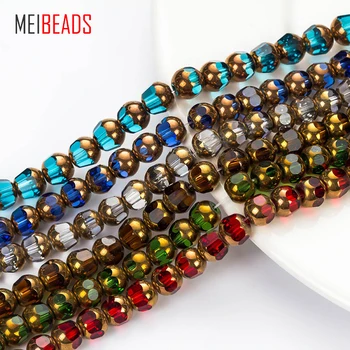 

MEIBEADS Crystal Glass Round Shape Spacer Colorful Crystal Glass Beads Accessories Fit Bracelet DIY Jewelry Making EY5185