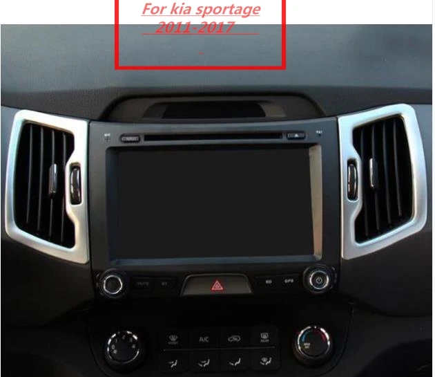 

4pcs stainless steel Air conditioning vent decorative cover Trim Car sticker for Kia Sportage R 2011 - 2016 Interior upgrade
