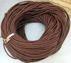 Оптовая продажа 100 метров коричневый плетеный шнур Бисер Шнур Поиск, Jewerly шнура, 3 мм