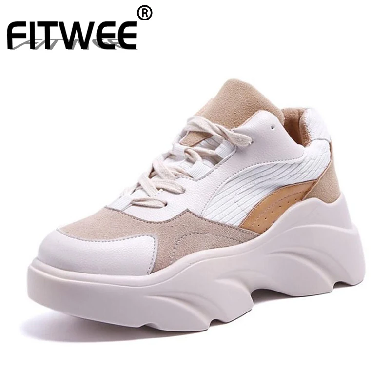 FITWEE 2019 Брендовые женские кроссовки Модные туфли с подошвой из вулканизированной