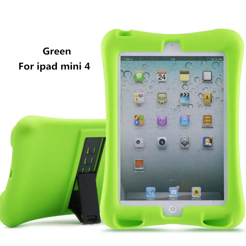 Для Ipad Mini 1 2 3 4 детский безопасный Чехол фирмы eva, ударопрочный Прочный мягкий толстый пенопластовый силиконовый чехол для IPad 2, 3, 4 Pro 9,7 - Цвет: For mini 4 Green