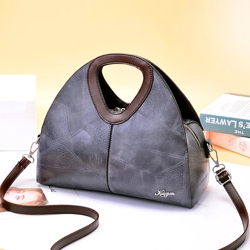 

PU Leather Women's Handbags European Fashion Design Top-handle Bag Zipper Shoulder Bag Totes Solid Ladies Messenger Bags LSH664