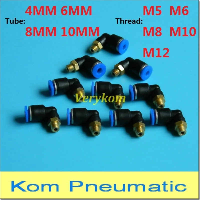 10XMale Connector 4mm Tube 3/8 BSPT Threaded Pneumatic Quick Release Air Fitting 