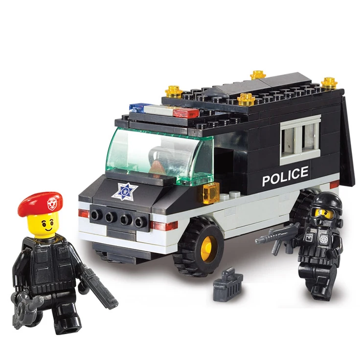 High quality Riot police model building kits early education children