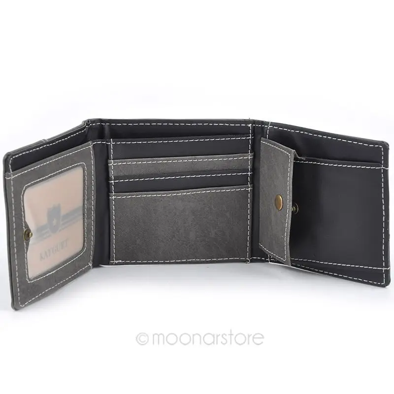 

2019 Hot Sale Men Wallet Fashion 3 Fold Retro Manmade Canvas Wallet Male Personality Trendy Large Capacity Multi-Card Wallets