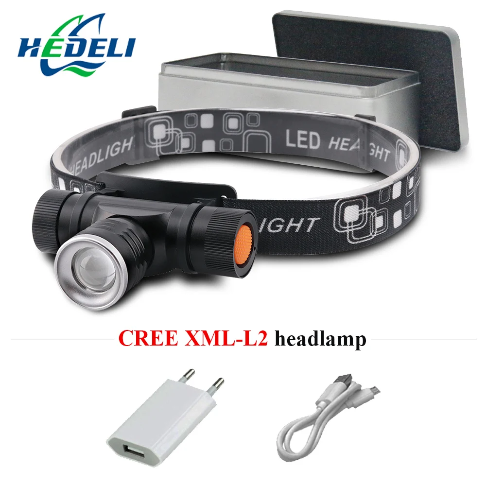 

usb head 18650 zoom headlamp xm l2 led rechargeable flashlight lamp head torch led headlight t6 warerproof camping head lantern