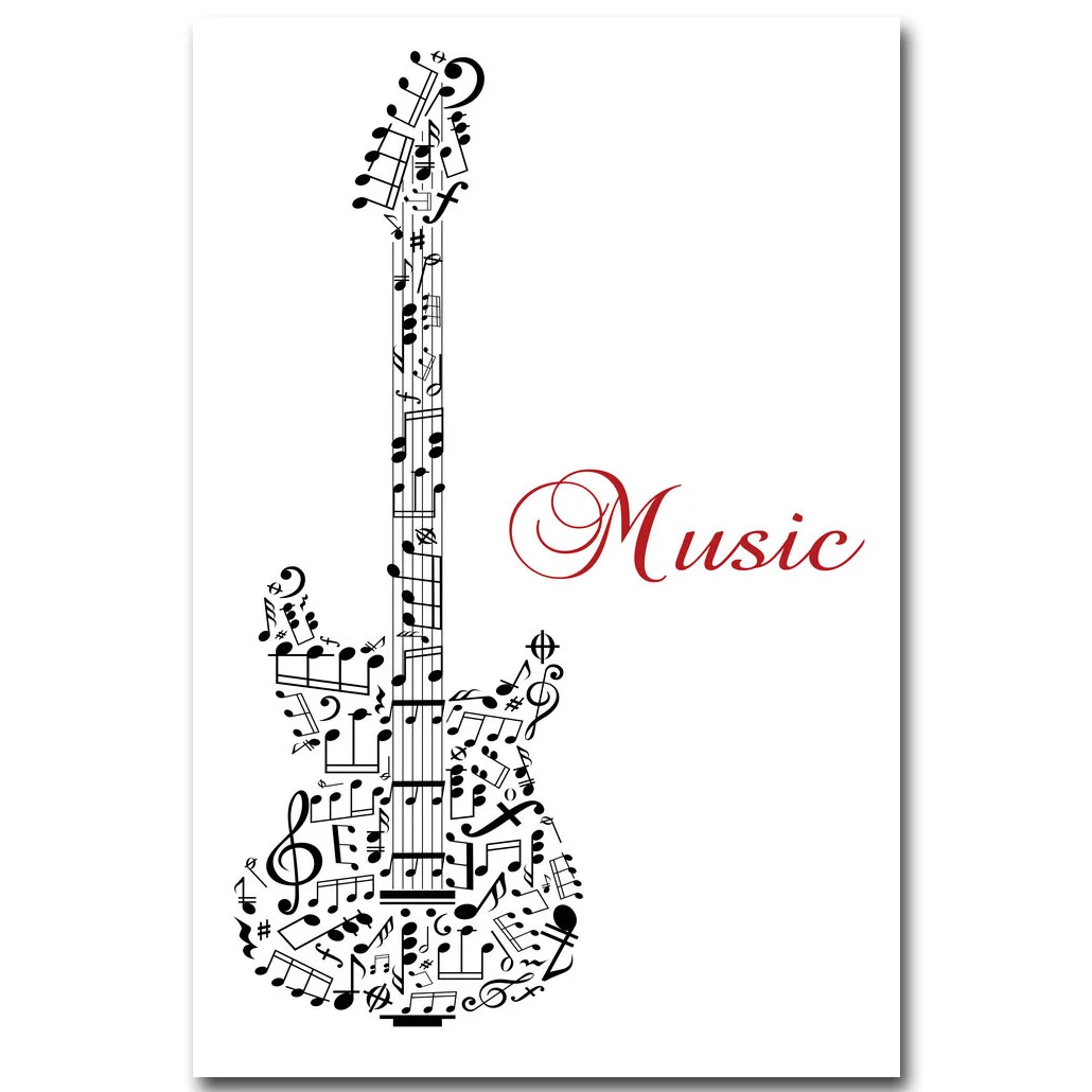 Gambar Toko Online Art Kanvas Poster Musik Jazz Instrumen Gambar