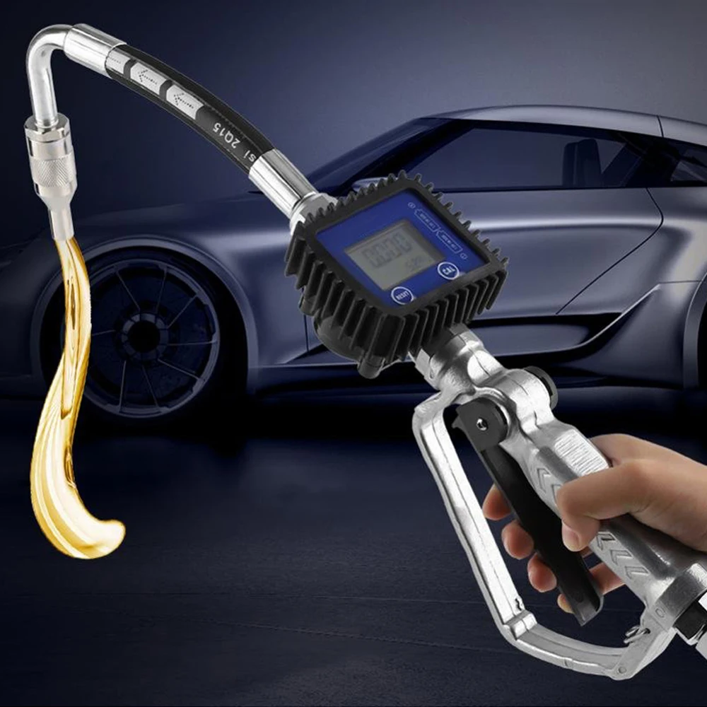 

Flowmeter Gasoline Petrol Oil Refueling Gun Digital Flow Meter Sensor Indicator Counter Refuel Injection Tools Nozzle Aluminum