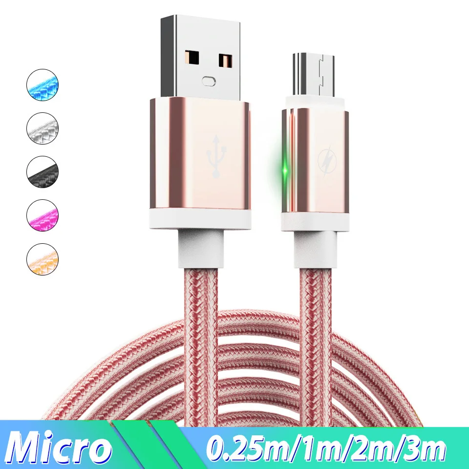 

Micro USB Charging Wire Cord Microusb Cable 3m 2m 3 Meter Micro USB Cable 2.4A for Samsung Xiaomi Redmi 8 7 7A Huawei Honor 8S