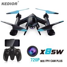 X8SW Multicopter пульт дистанционного вертолет Quadcopter Камера Drone Квадрокоптер Радиоуправляемый Дрон удаленного Управление игрушки или без Камера