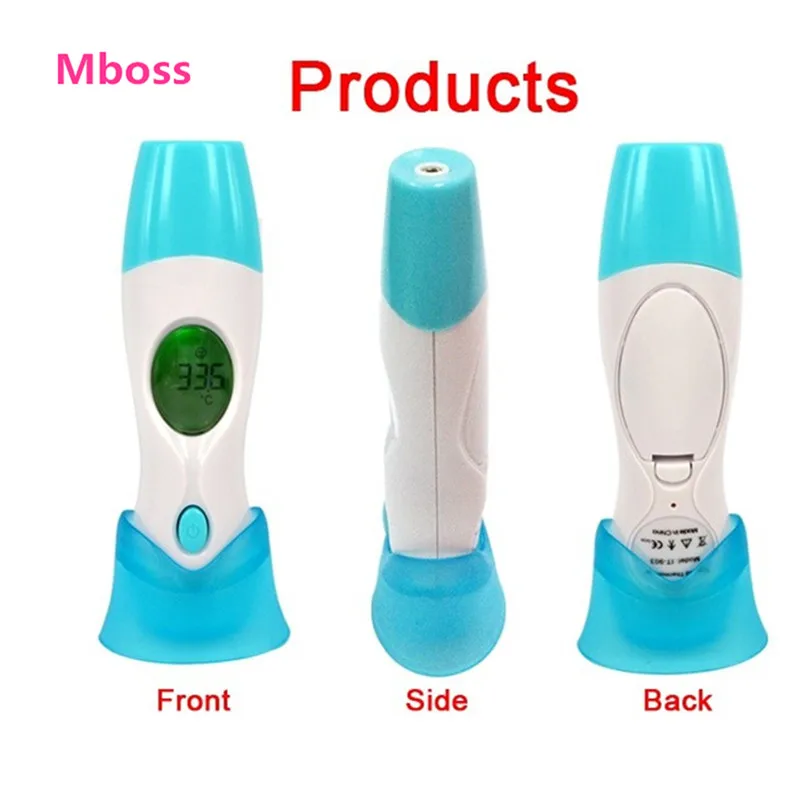 

digital smart sensor non contact infrared baby thermometer forehead ear battery not included