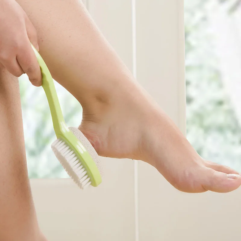 3PCS Foot Scrubber Body Brush Long Handle Bath Brush Foot Spa Bath