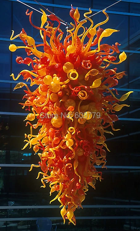 

Free Shipping Modern Style Colorful Hand Blown Art Glass Chandelier