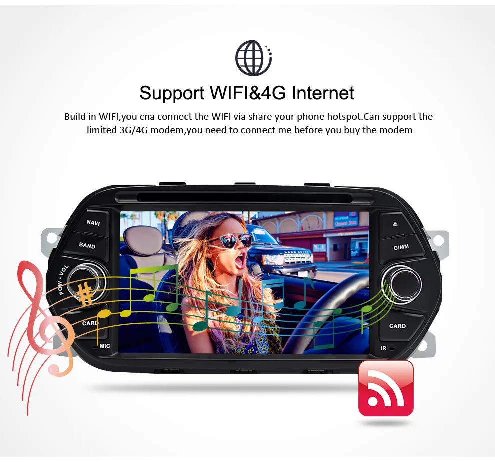 Sale 4G RAM 7" Android 9.0 Car DVD Player for Fiat Tipo Egea 2015 2016 2017 Car Stereo GPS Navigation RDS Radio FM Wifi Multimedia 3